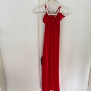 Joie Red Sleeveless Dress with Adjustable Straps; Size S